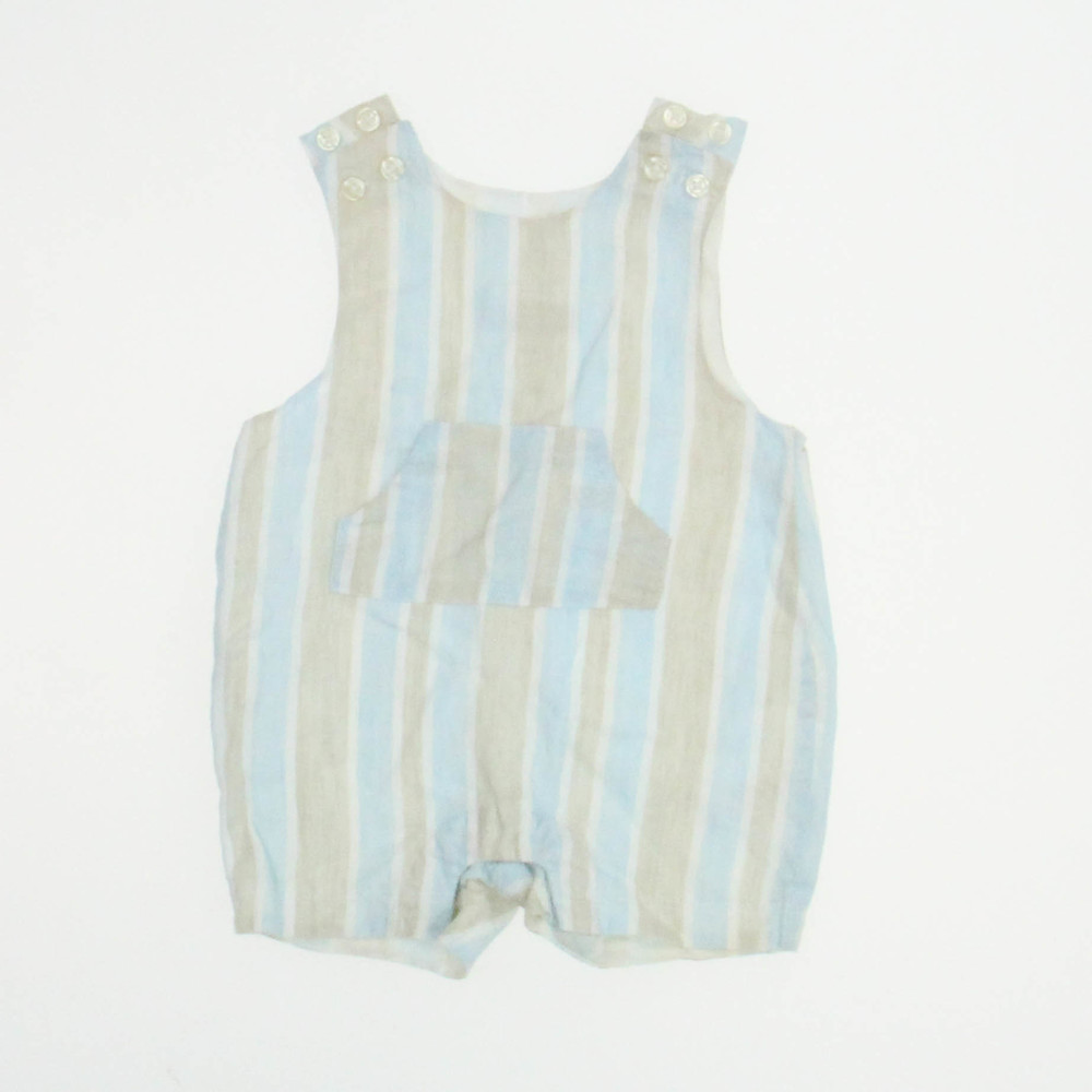 Baby Luxuries Boys Blue | White | Beige Romper size: 0-3 Months